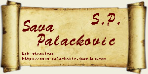 Sava Palačković vizit kartica